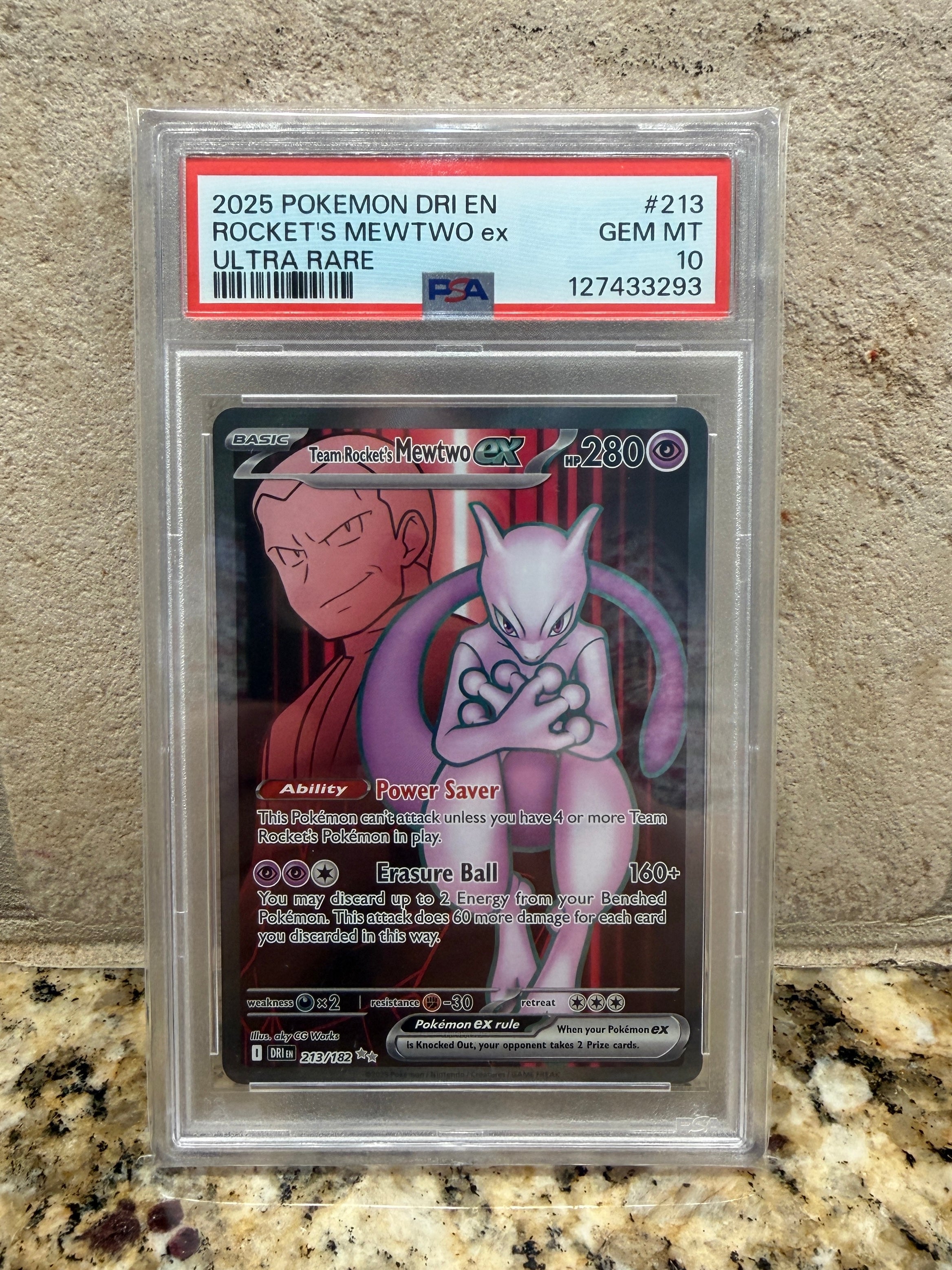 PSA Gem Mint 10 Team Rocket's Mewtwo ex #213