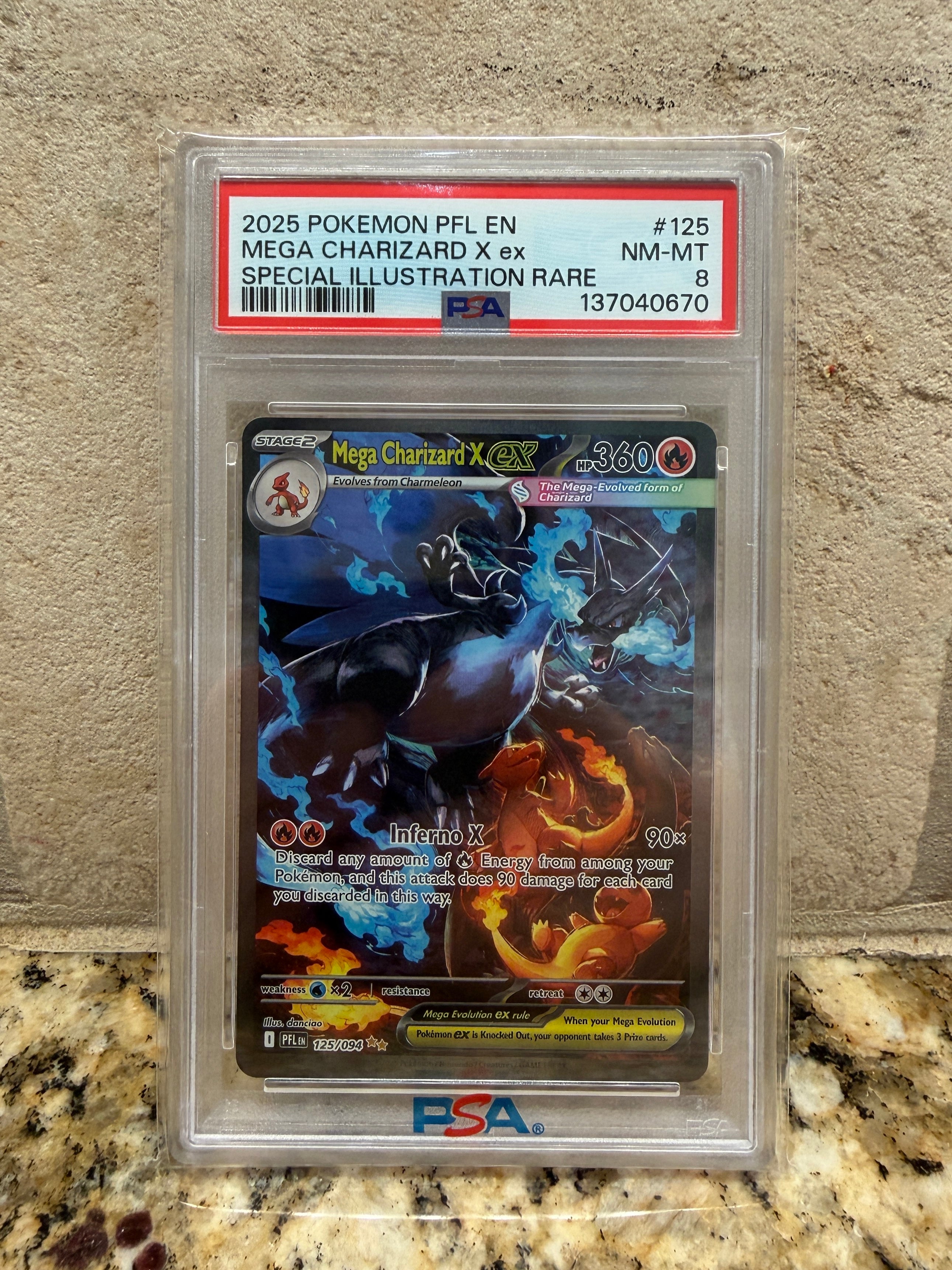 PSA Near Mint-Mint 8 Mega Charizard X ex #125