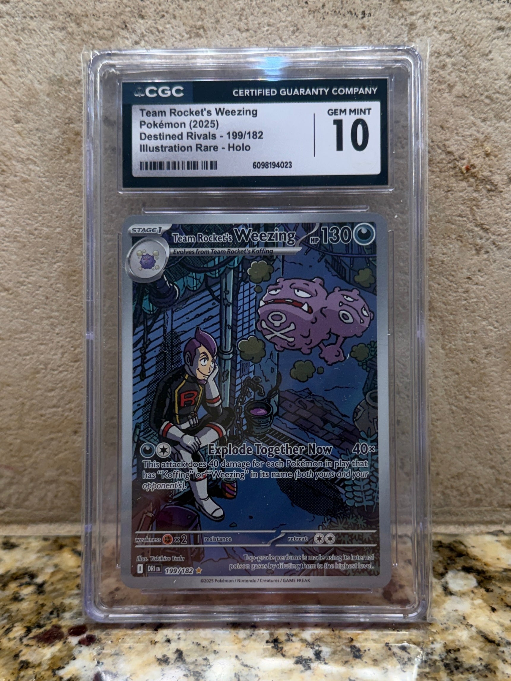 CGC Gem Mint 10 Team Rocket's Weezing #199