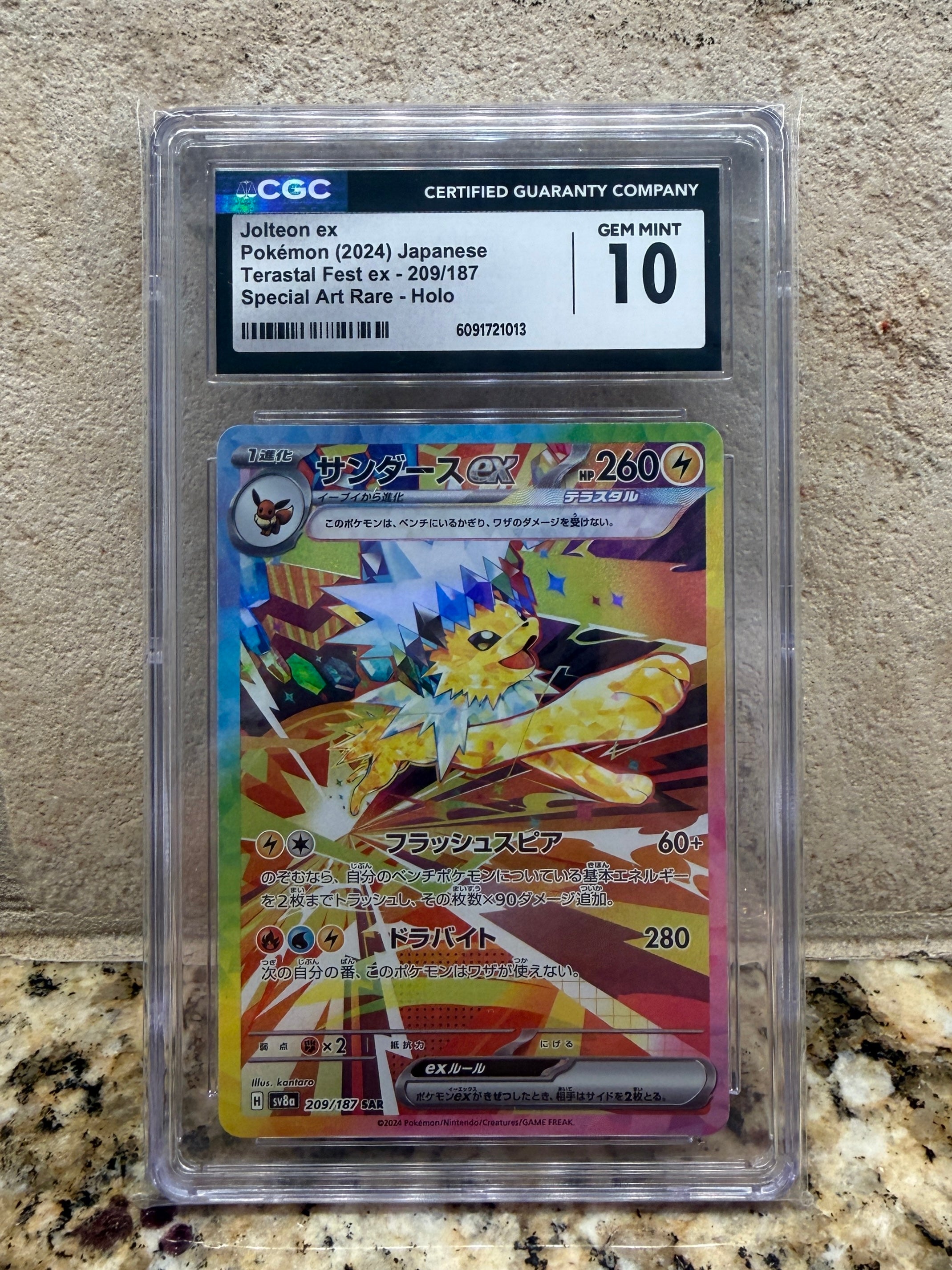 CGC Gem Mint 10 Jolteon ex #209