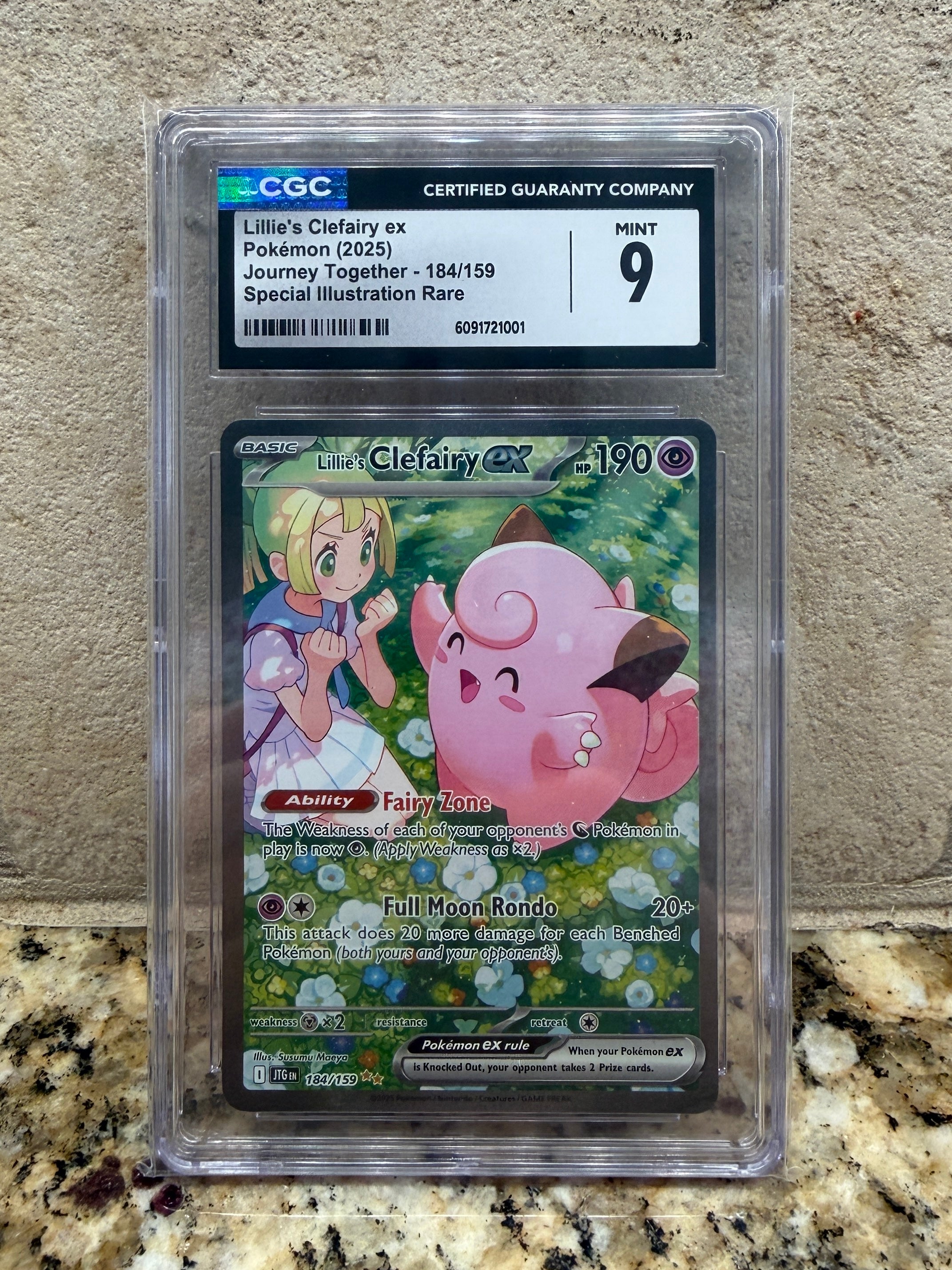 CGC Mint 9 Lillie's Clefairy ex #184